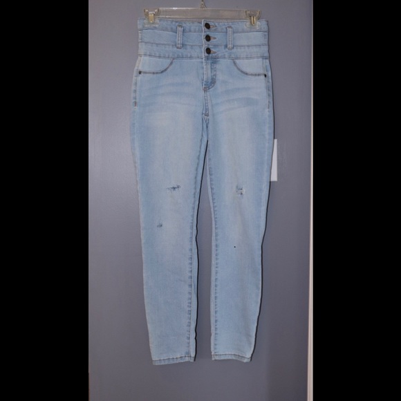 Rue21 Jeans | Rue 21 Light Wash High Rise Jeggings | Color: Blue | Size: 0j | Lisaoakland1's Closet